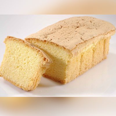 Cake sponge with a slice of cake