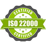 ISO 22000 certified logo