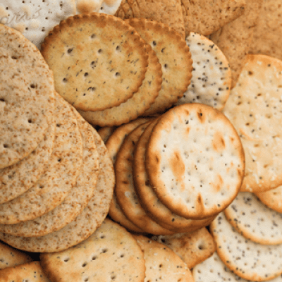 Many biscuits of circular shape
